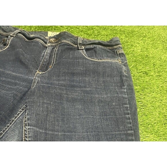 LEI Sophia Hiphugger Jeans Size 15 Flare Dark  Y2K Boho Grunge - Picture 2 of 13